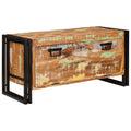 vidaXL Schuhschrank mit Tür Braun 90 x 38 x 45 cm Massives Altholz