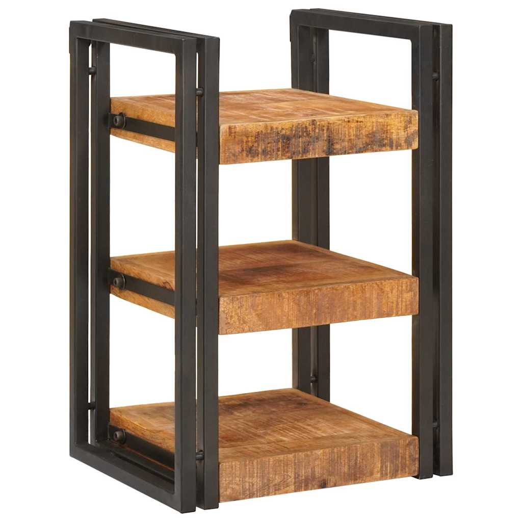 vidaXL Nachttisch Braun und Schwarz 38 x 33 x 58 cm Massivholz Mango
