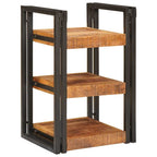 vidaXL Nachttisch Braun und Schwarz 38 x 33 x 58 cm Massivholz Mango