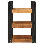vidaXL Nachttisch Braun und Schwarz 38 x 33 x 58 cm Massivholz Mango