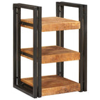 vidaXL Nachttisch 2 pcs Braun und Schwarz Massivholz Mango