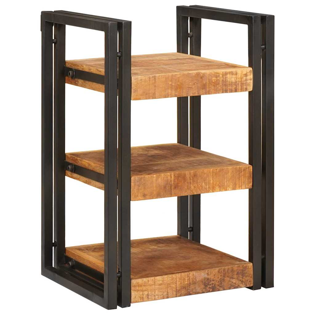 vidaXL Nachttisch 2 pcs Braun und Schwarz Massivholz Mango