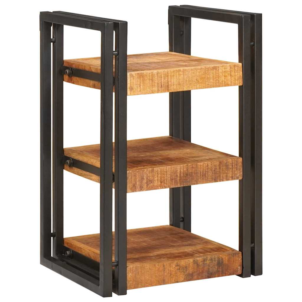 vidaXL Nachttisch 2 pcs Braun und Schwarz Massivholz Mango