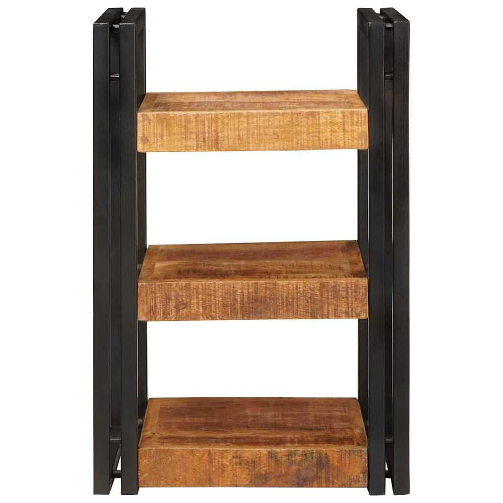 vidaXL Nachttisch 2 pcs Braun und Schwarz Massivholz Mango