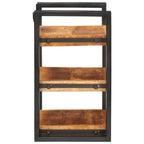 vidaXL Nachttisch 2 pcs Braun und Schwarz Massivholz Mango