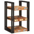 vidaXL Nachttisch Braun und Schwarz 38 x 33 x 58 cm Massivholz Altholz
