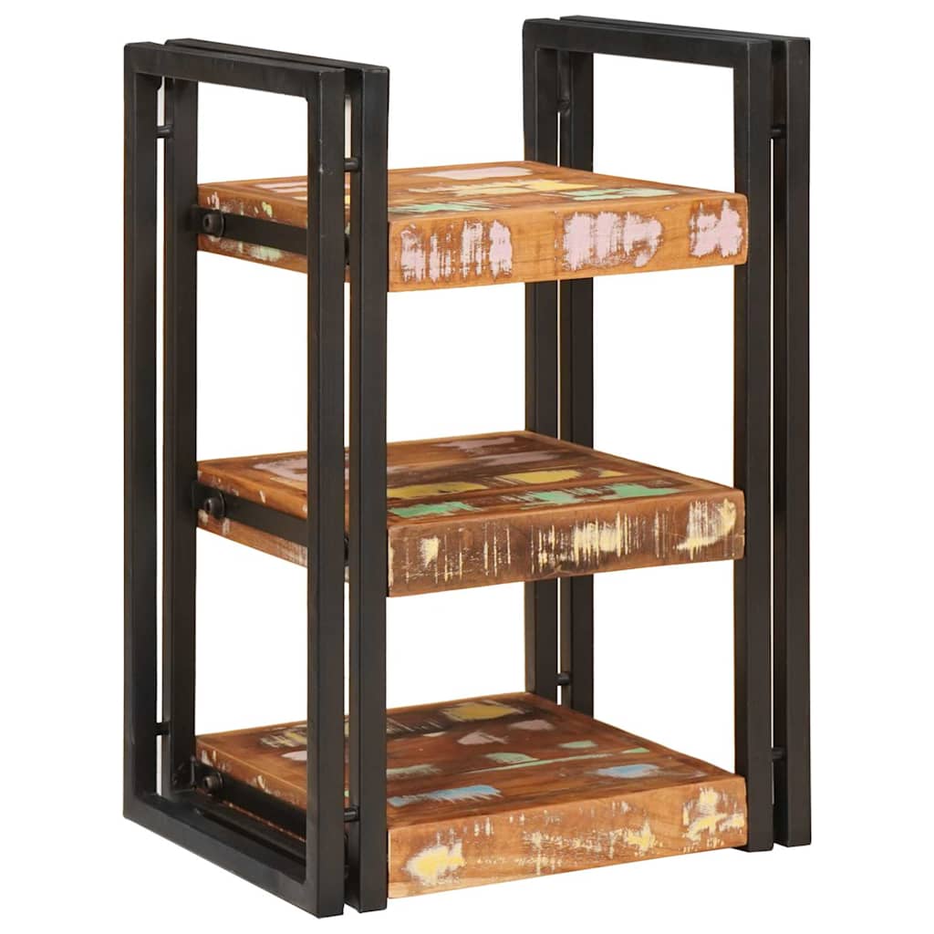 vidaXL Nachttisch Braun und Schwarz 38 x 33 x 58 cm Massivholz Altholz