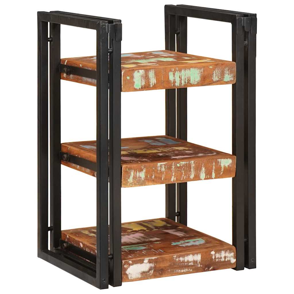 vidaXL Nachttisch Braun und Schwarz 38 x 33 x 58 cm Massivholz Altholz