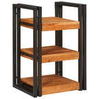 vidaXL Nachttisch Braun und Schwarz 38 x 33 x 58 cm Massivholz Akazie