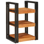 vidaXL Nachttisch 2 pcs Braun und Schwarz Massivholz Akazie