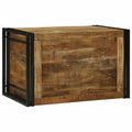 vidaXL Aufbewahrungsbox mit Speicher 80 x 50 x 50 cm Raues Mangoholz