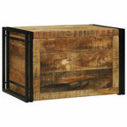 vidaXL Aufbewahrungsbox mit Speicher 80 x 50 x 50 cm Raues Mangoholz
