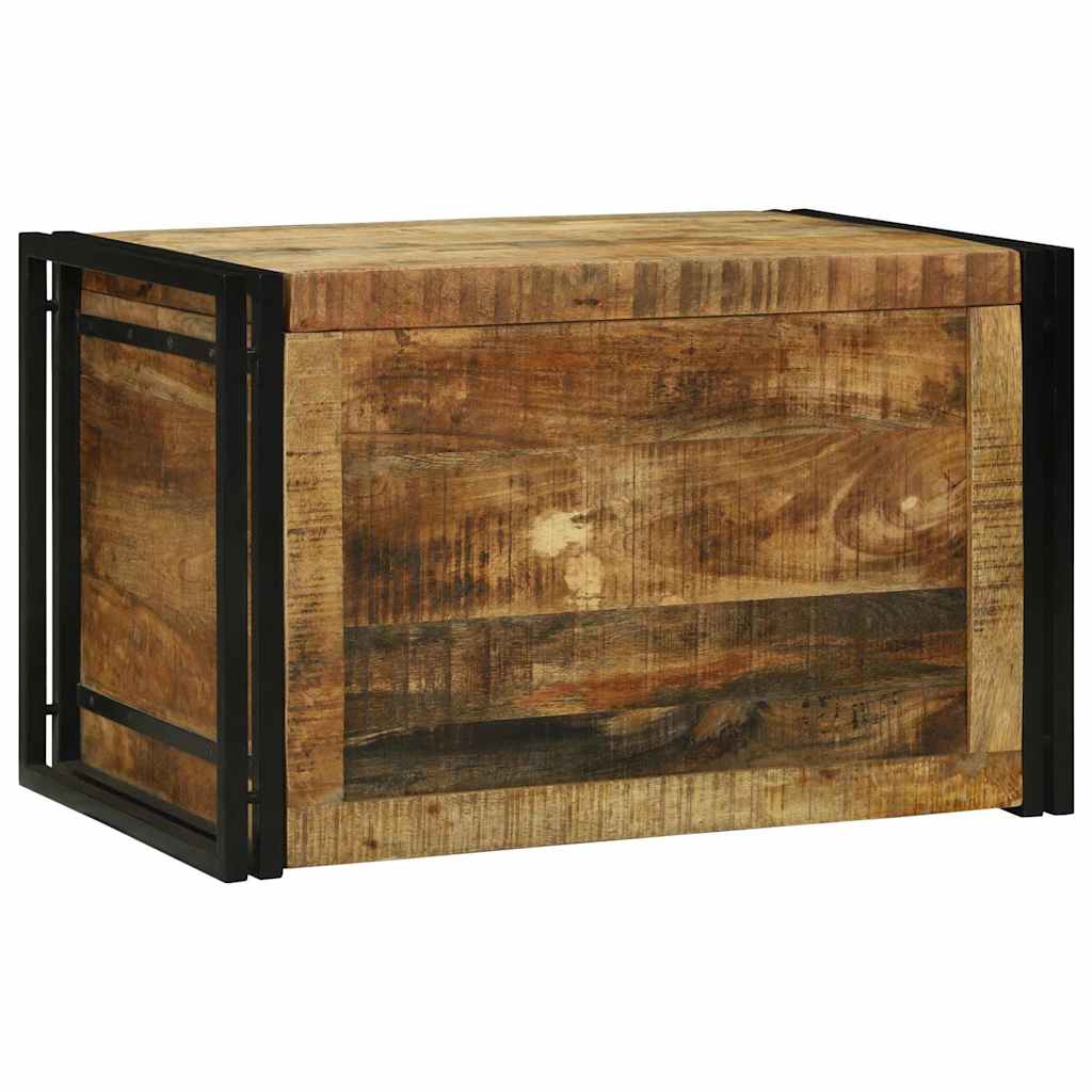 vidaXL Aufbewahrungsbox mit Speicher 80 x 50 x 50 cm Raues Mangoholz