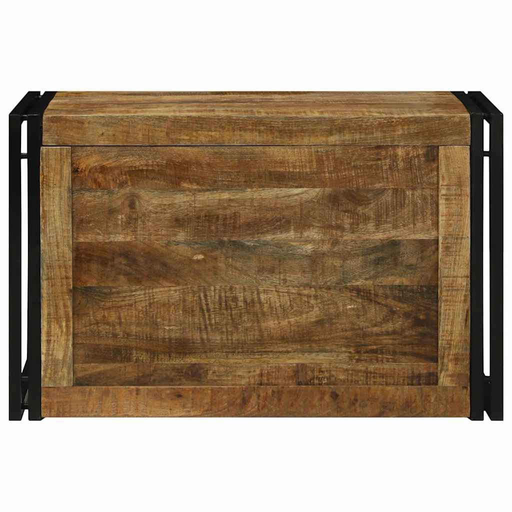 vidaXL Aufbewahrungsbox mit Speicher 80 x 50 x 50 cm Raues Mangoholz