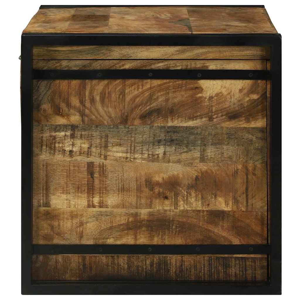 vidaXL Aufbewahrungsbox mit Speicher 80 x 50 x 50 cm Raues Mangoholz