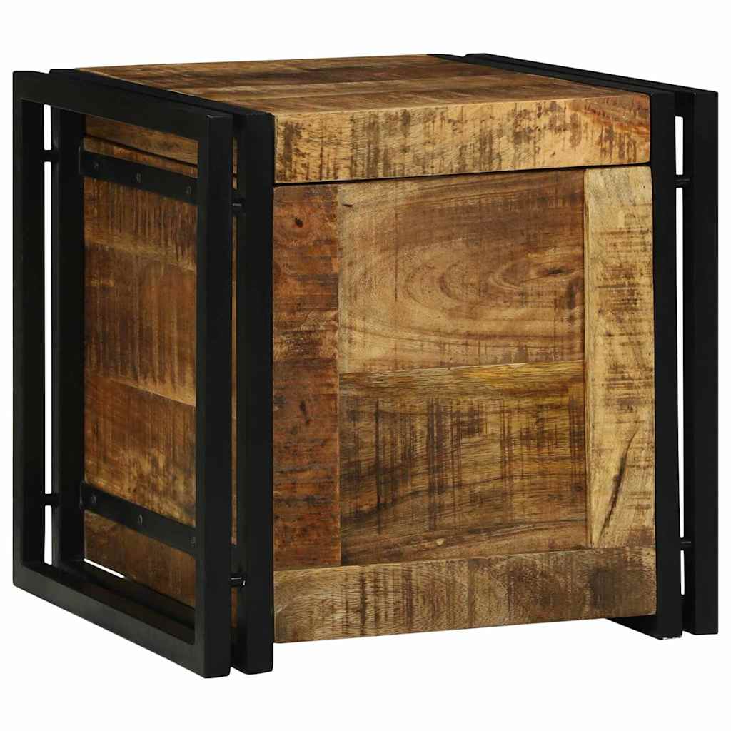 vidaXL Aufbewahrungsbox mit Speicher 40 x 40 x 40 cm Massivholz Mango