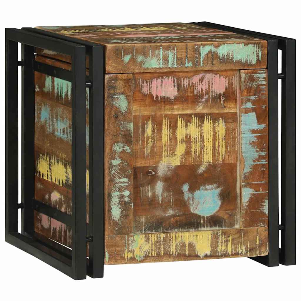 vidaXL Aufbewahrungsbox mit Speicher 40 x 40 x 40 cm Massivholz Akazie