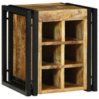 vidaXL Weinregal Braun und Schwarz 35 x 35 x 39 cm Massivholz Mango