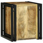 vidaXL Weinregal Braun und Schwarz 35 x 35 x 39 cm Massivholz Mango