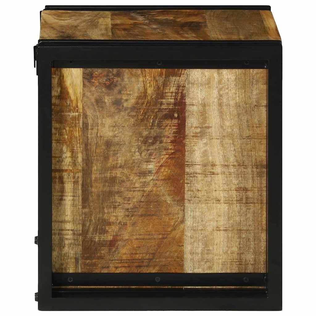 vidaXL Weinregal Braun und Schwarz 35 x 35 x 39 cm Massivholz Mango