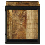 vidaXL Weinregal Braun und Schwarz 35 x 35 x 39 cm Massivholz Mango