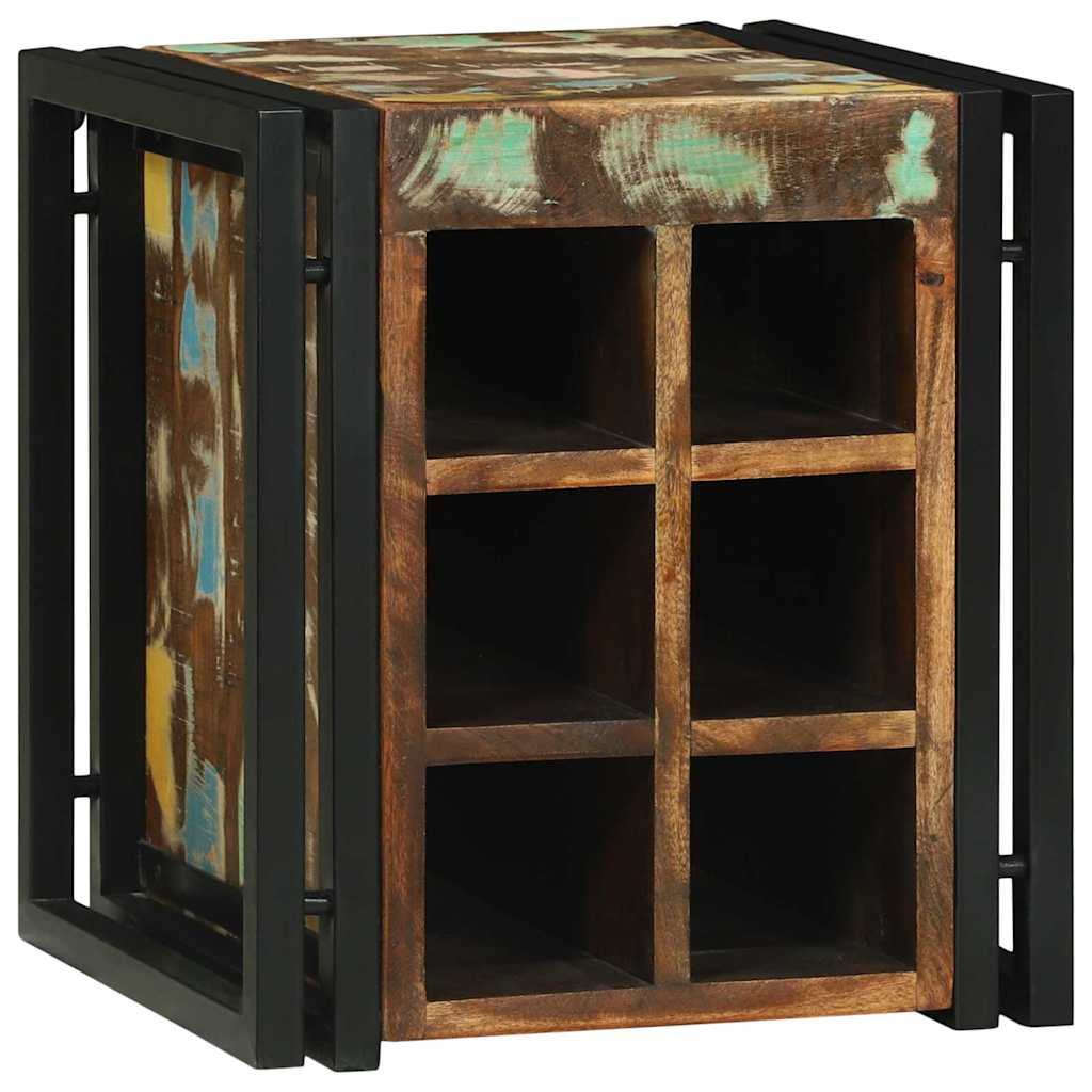 vidaXL Weinregal 35 x 35 x 39 cm Massives upgecyceltes Holz