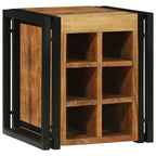 vidaXL Weinregal Braun und Schwarz 35 x 35 x 39 cm Massivholz Akazie