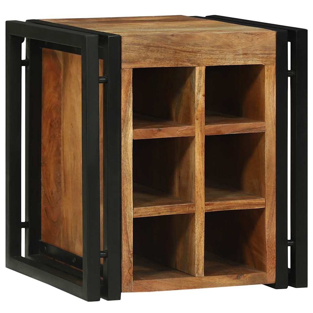 vidaXL Weinregal Braun und Schwarz 35 x 35 x 39 cm Massivholz Akazie