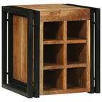 vidaXL Weinregal Braun und Schwarz 35 x 35 x 39 cm Massivholz Akazie