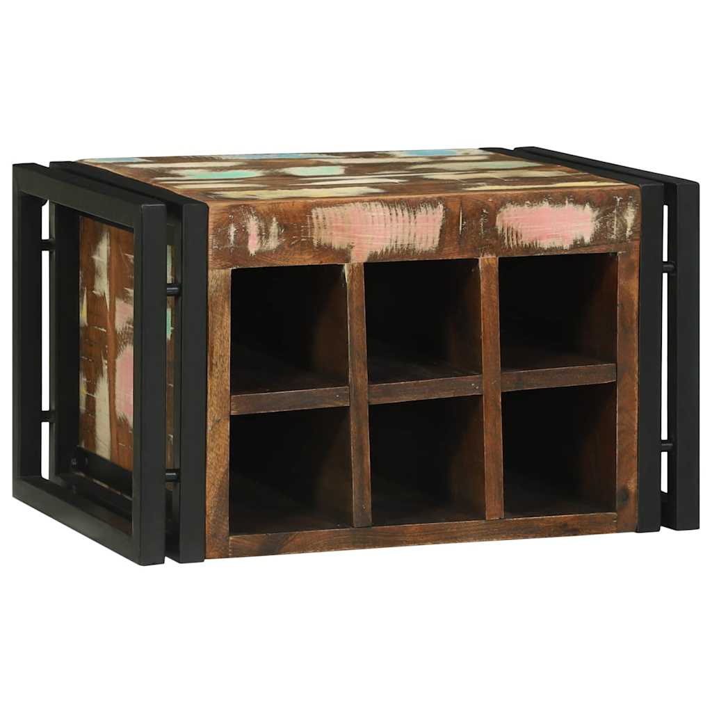 vidaXL Weinregal 2 pcs 46 x 35 x 27,5 cm Massives upgecyceltes Holz