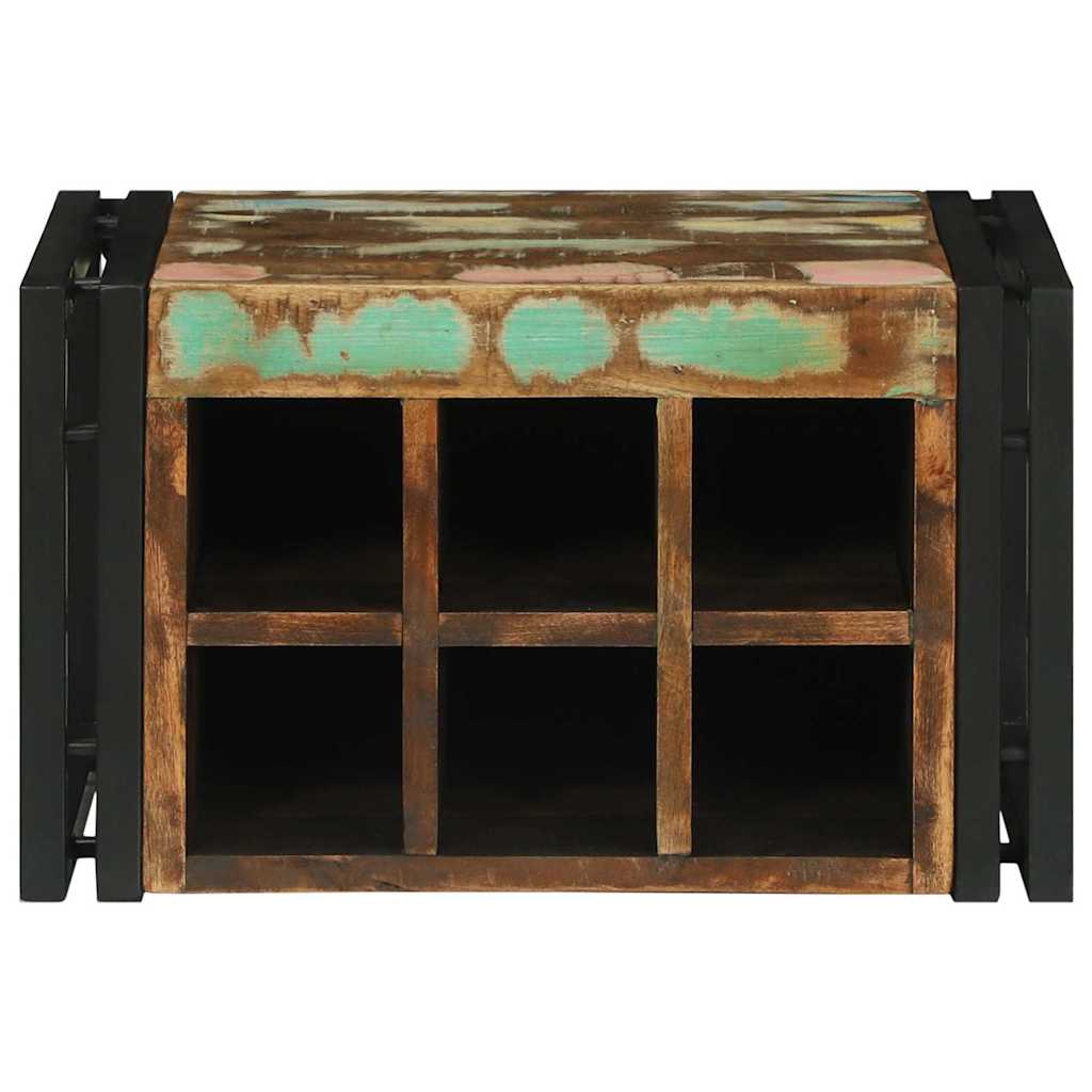 vidaXL Weinregal 2 pcs 46 x 35 x 27,5 cm Massives upgecyceltes Holz