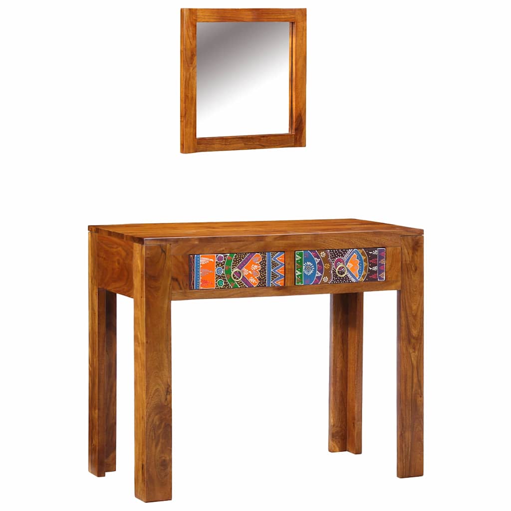 vidaXL Schminktisch Braun 90 x 45 x 75 cm Massivholz Akazie