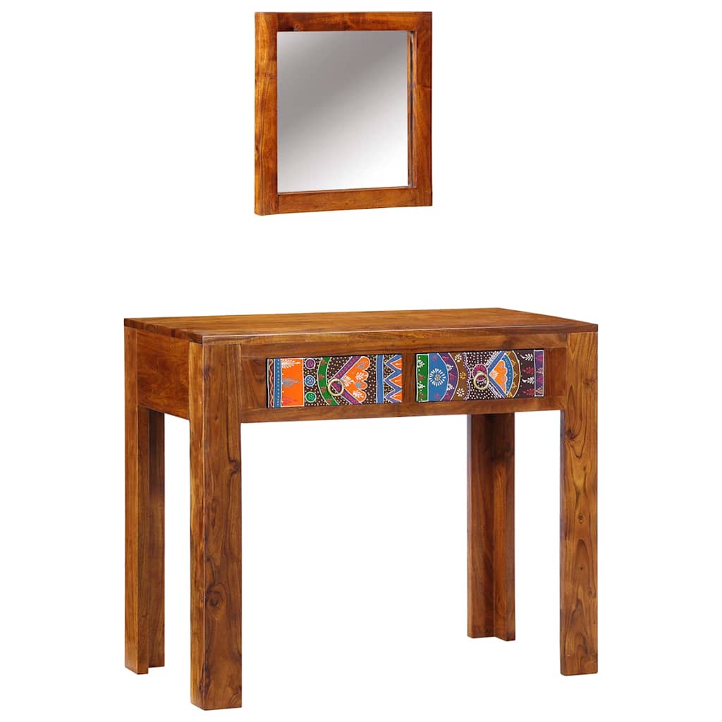 vidaXL Schminktisch Braun 90 x 45 x 75 cm Massivholz Akazie