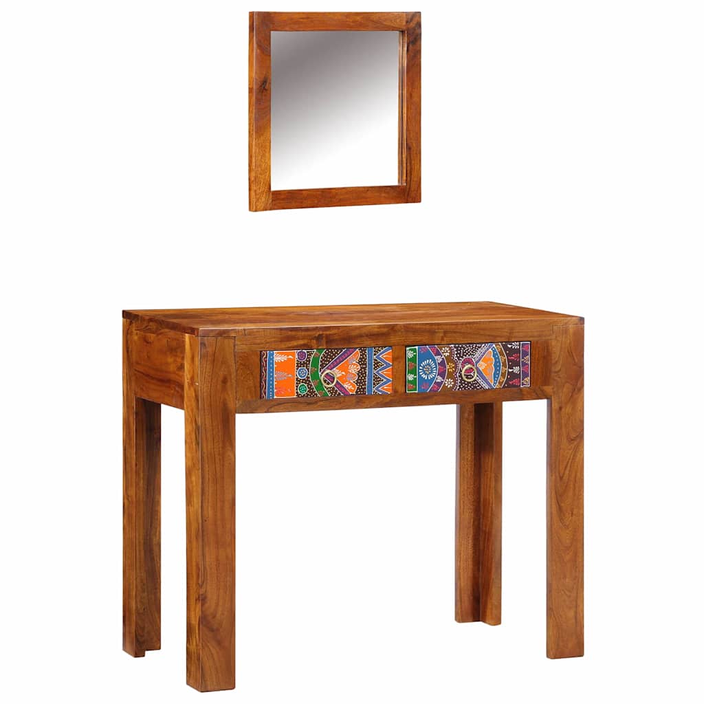 vidaXL Schminktisch Braun 90 x 45 x 75 cm Massivholz Akazie
