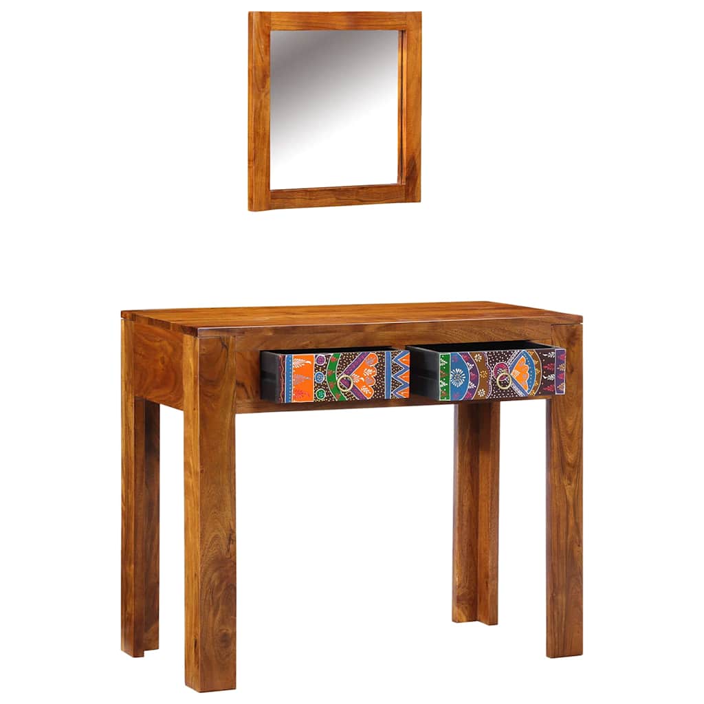 vidaXL Schminktisch Braun 90 x 45 x 75 cm Massivholz Akazie