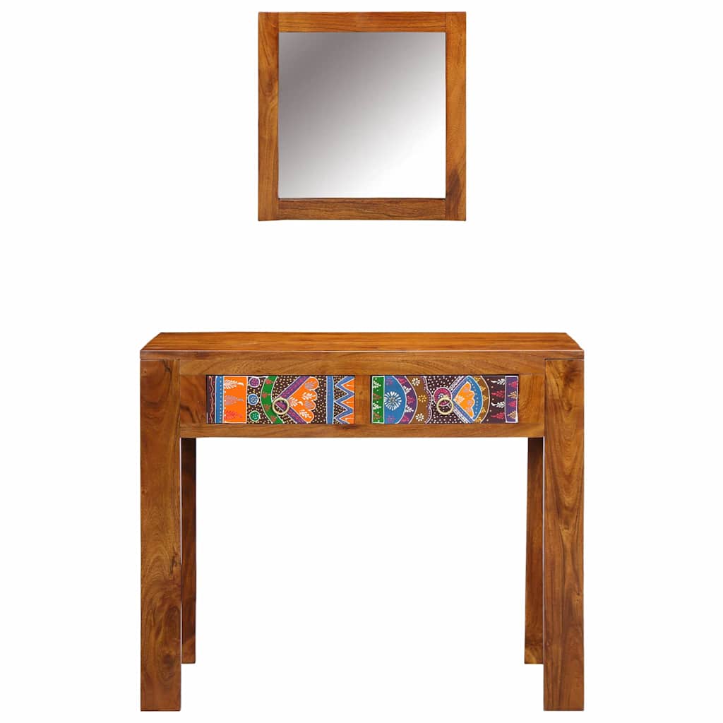 vidaXL Schminktisch Braun 90 x 45 x 75 cm Massivholz Akazie