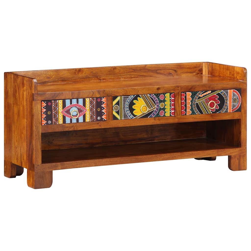 vidaXL Schuhbank Honigbraun 100 x 35 x 45 cm Akazienmassivholz