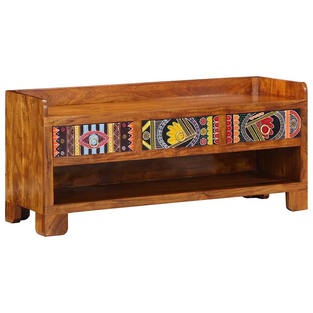 vidaXL Schuhbank Honigbraun 100 x 35 x 45 cm Akazienmassivholz
