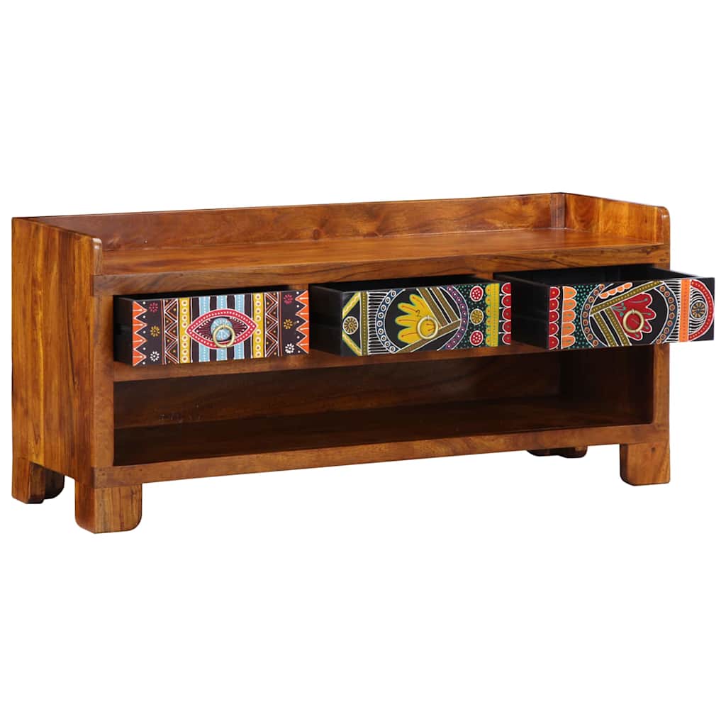 vidaXL Schuhbank Honigbraun 100 x 35 x 45 cm Akazienmassivholz