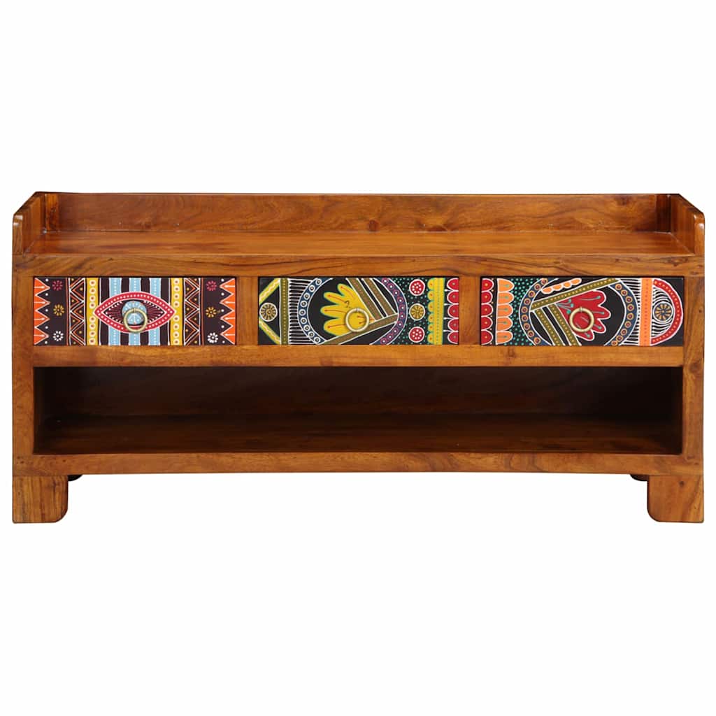 vidaXL Schuhbank Honigbraun 100 x 35 x 45 cm Akazienmassivholz