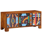 vidaXL Schuhbank mit Tür Honigbraun 100 x 35 x 45 cm Akazienmassivholz