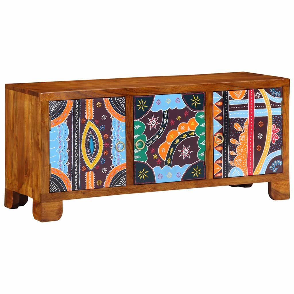 vidaXL Schuhbank mit Tür Honigbraun 100 x 35 x 45 cm Akazienmassivholz