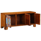 vidaXL Schuhbank mit Tür Honigbraun 100 x 35 x 45 cm Akazienmassivholz