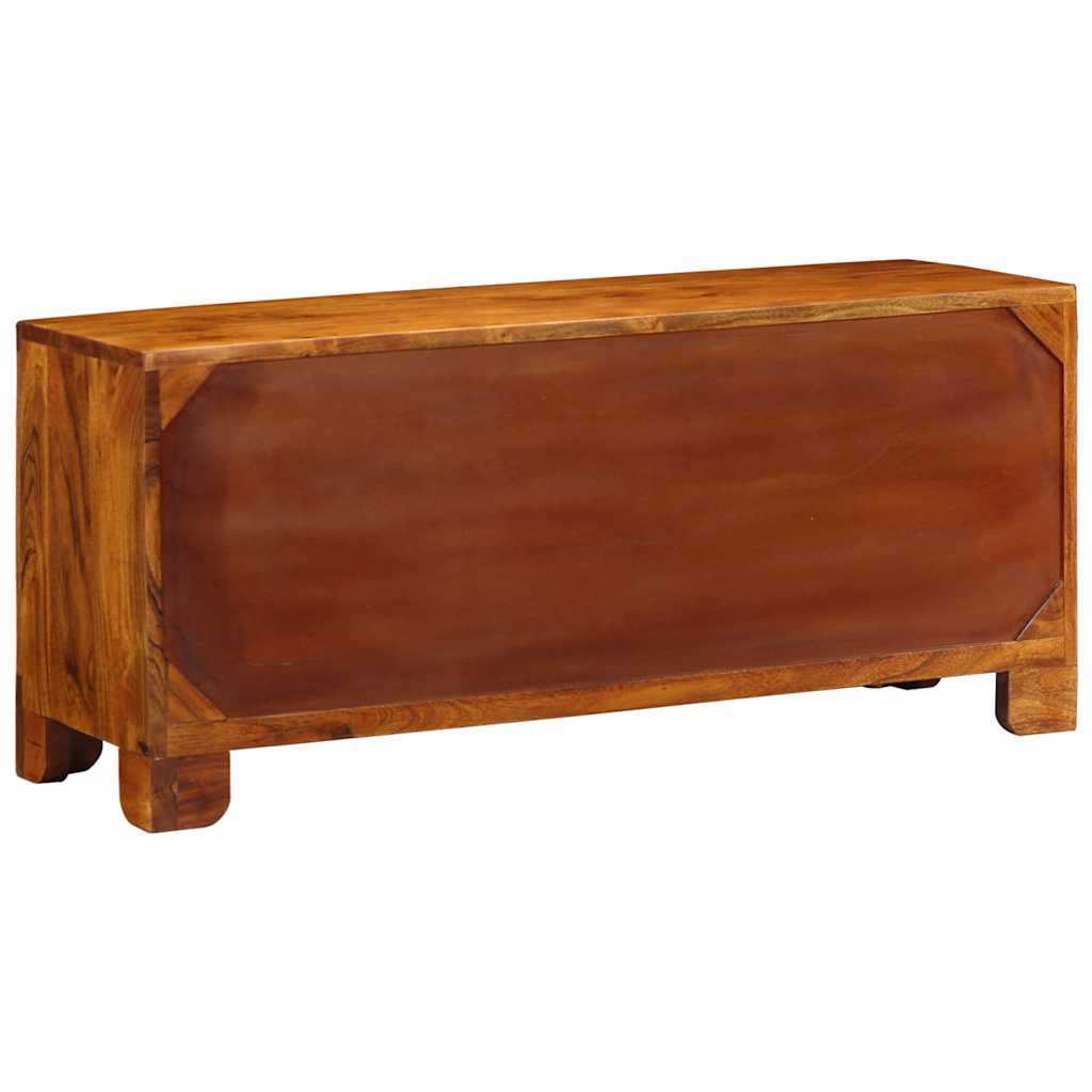 vidaXL Schuhbank mit Tür Honigbraun 100 x 35 x 45 cm Akazienmassivholz