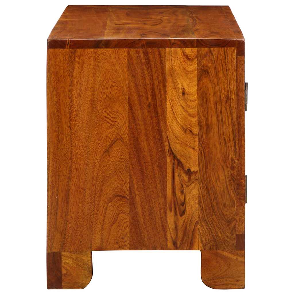vidaXL Schuhbank mit Tür Honigbraun 100 x 35 x 45 cm Akazienmassivholz