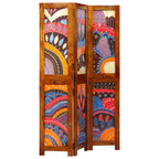 vidaXL Raumteiler Honigbraun 105 x 1,5 x 160 cm Massivholz Akazie