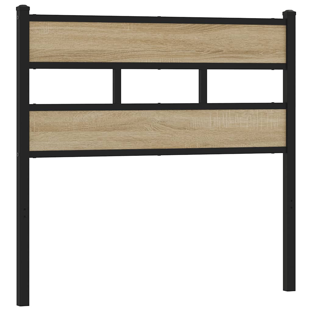 vidaXL Ersatz-Kopfteil Sonoma-Eiche 80 cm Eisen und Holzwerkstoff