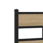 vidaXL Ersatz-Kopfteil Sonoma-Eiche 80 cm Eisen und Holzwerkstoff
