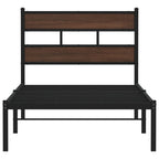 vidaXL Bettgestell ohne Matratze mit Kopfteil Braun Eiche 75x190 cm
