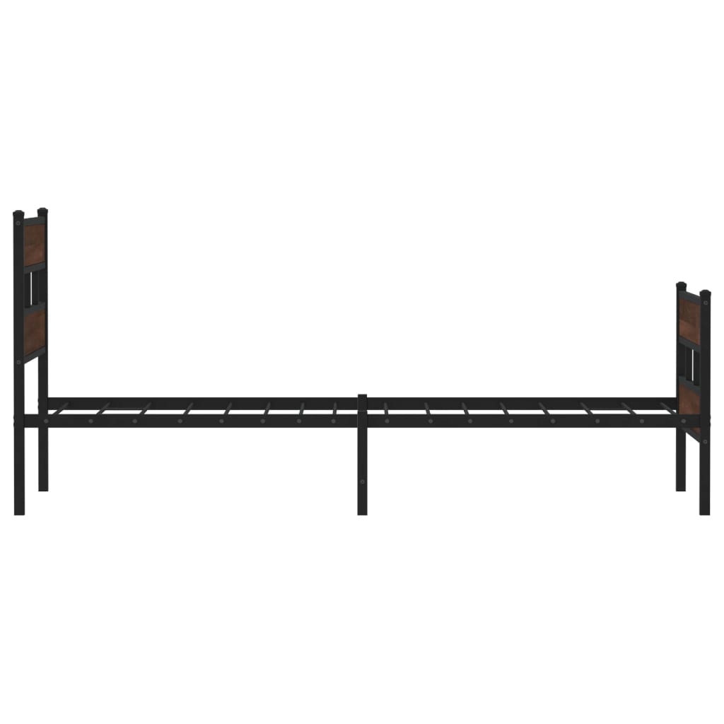 vidaXL Bettgestell ohne Matratze mit Kopf- und Fußteil 75x190 cm